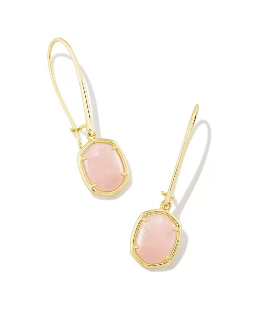 Elegant drop earrings with simple stones 