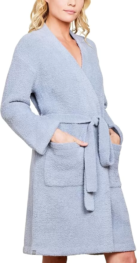 cozychic robe shown in light blue