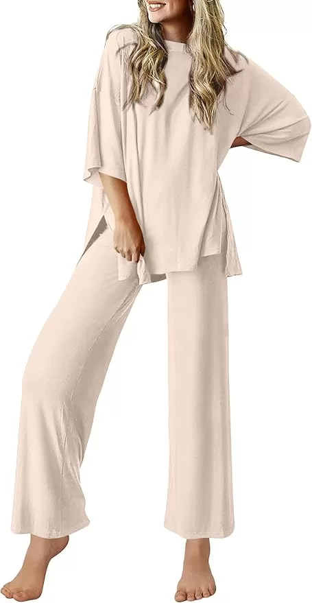 beige off white cozy chic lounge set