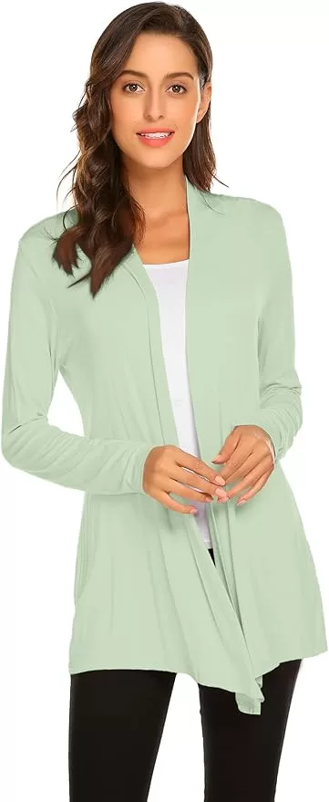 light green drapy cardigan for summer