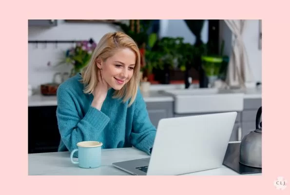 Cozy work at home day wearing a comfy outfit