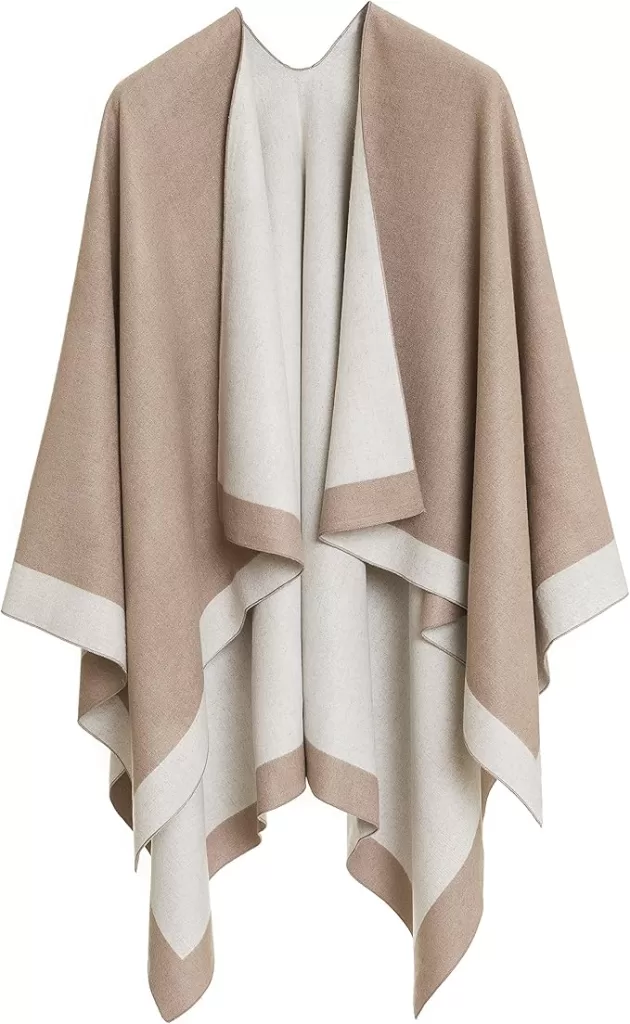 Beige cashmere-like viscose shawl wrap