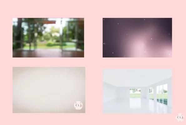 Blur, basiccolors and patterns, branding and logos, empty rooms as zoom backgrounds