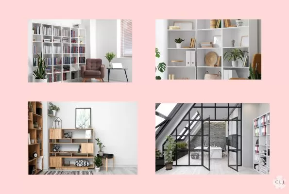 bookshelves as background for Teams or Zoom meeting