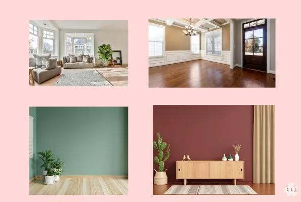 Living room scenes for online meeting backgrounds
