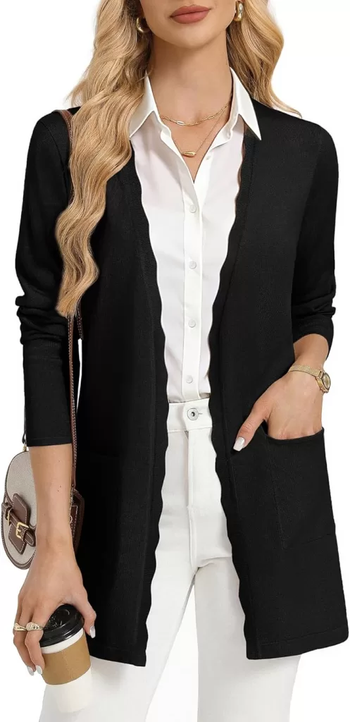 Black scalloped cardigan